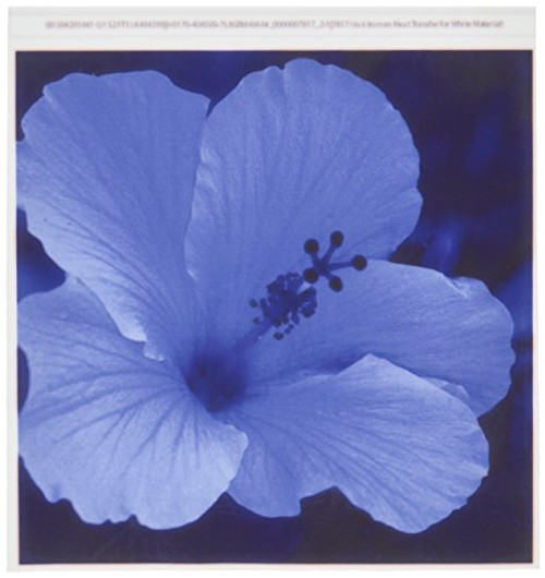3dRose ht-7817-2 Big Blue Hibiscus-Iron on Heat Transfer for White Material 6 by 6-Inch