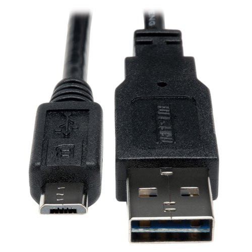 Tripp Lite Universal Reversible USB 2_0 Hi-Speed Cable Reversible A to 5Pin Micro B MM 6-in_UR050-06N