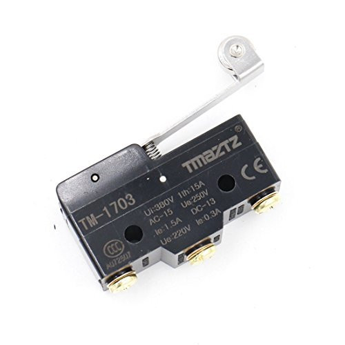Baomain Micro Switch TM-1703 Long Hinge Roller Lever AC 380V 15A Screw Terminals