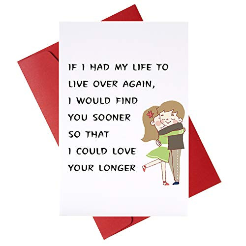 Romantic Anniversary Card Birthday Card for Boyfriend Girlfriend Husband Wife