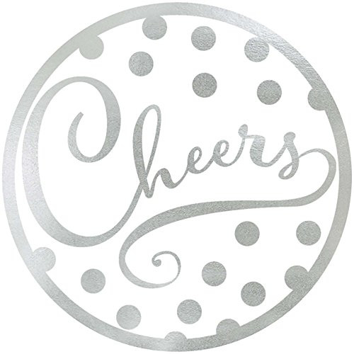 Amscam Party Supplies Cheers Coaster Silver  18 Ct_