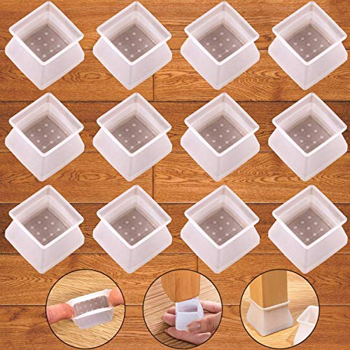 Furniture Silicon Protection Cover for Chair Legs 24 Pcs Furniture Chair Legs Caps Anti-Slip Furniture Leg Protectors Table Feet Pad Floor Protector Anti-Slip Bottom Chair Pads