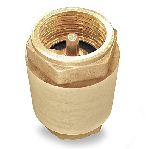 One Way Check Valve 12 Female Backflow Preventer Check Valve for Repair NPT Female Thread Brass Float Reinforced - 05 inch Float Brass