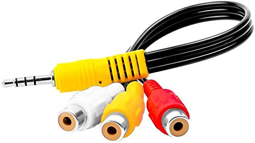 3_5MM to 3 RCA Cable Video AV Component Adapter Cable Replacement for TCL TV 3 RCA to AV Input Adapter - 23CM9in