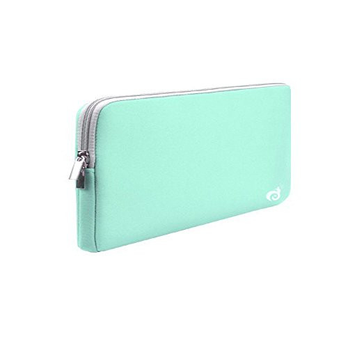 Masino Neoprene Apple Keyboard Sleeve Case Bag with Zipper for Apple Bluetooth Wireless Keyboard MC184LL/B and Anker Bluetooth Keyboard A7726111 Plus BATTOP Bluetooth Keyboard (Turquoise Blue Sleeve)