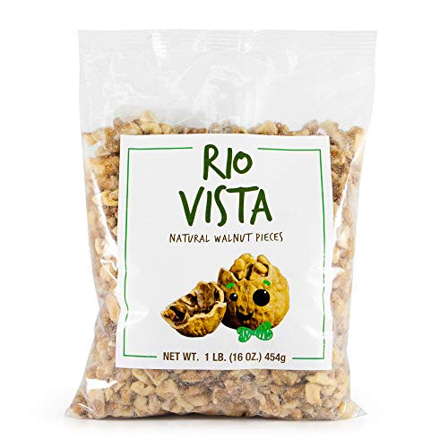 Rio Vista 16 oz Chopped Walnuts Pieces  California Grown Raw Walnuts Unsalted  and  Shelled  100 Natural  and  Non-GMO Verified No Preservatives