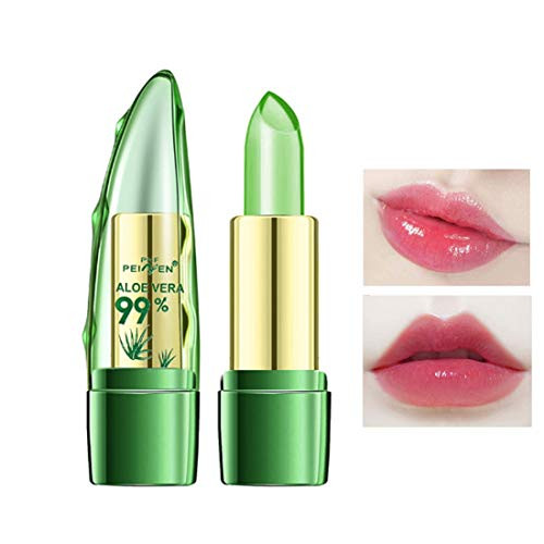 Aloe Vera Lipstick Clear Jelly Lipsticks Long Lasting Nutritious Lip Balm Lips Moisturizer Magic Temperature Color Change Lip Gloss 1 Pack