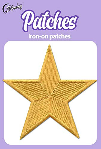 Iron On Patches - Yellow Star Patch Iron On Patch Embroidered Applique Star S-51