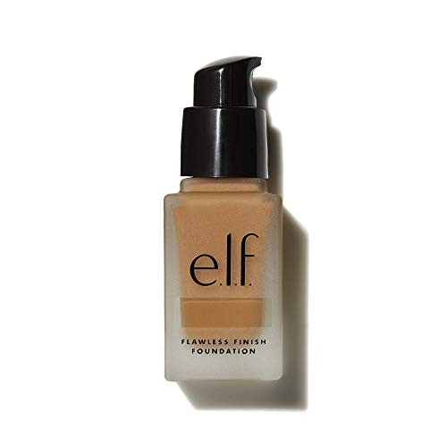 e_l_f_ Flawless Finish Foundation Lightweight Oil-free formula Full Coverage  Blends Naturally Restores Uneven Skin Textures and Tones Latte Semi-Matte SPF 15 All-Day Wear 0_68 Fl Oz