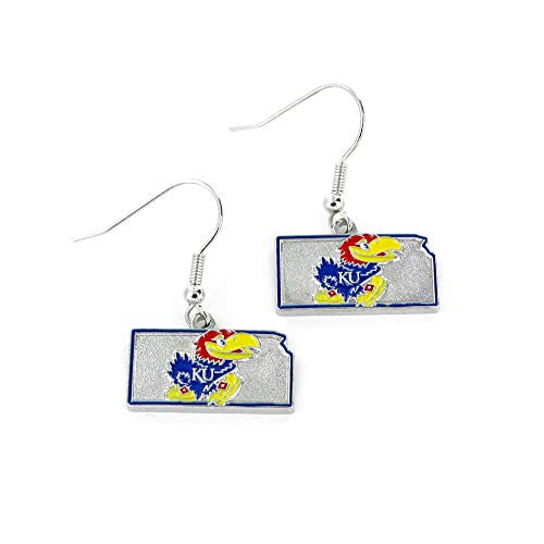 Aminco NCAA Kansas Jayhawks Home State Earrings