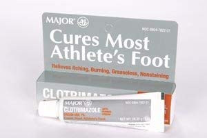 Major Pharmaceuticals 100431 Clotrimazole 1 Anti-Fungal Cream Compare to Lotrimin-AF 30gm Volume White