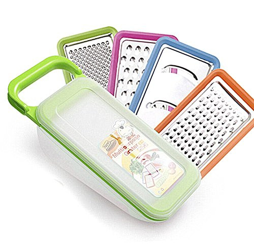 4 in 1 Adjustable Stainless Steel Kitchen Grater Vegetable Slicer Carrot Grater Potato Cutter Fruits & Vegetable Slicer Machine Cheese Graters