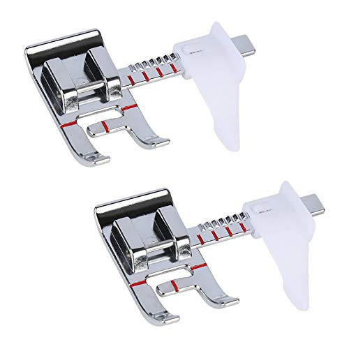 kiniza 2pcs H Adjustable Guide Foot Guide Foot Snap On Suitable for Low Shank Domestic Sewing Machine_ Snapping On Brother Babylock Singer Janome Juki New Home_