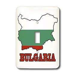 3dRose lsp-58787-1The flag outline map of the country and name Bulgaria Single Toggle Switch