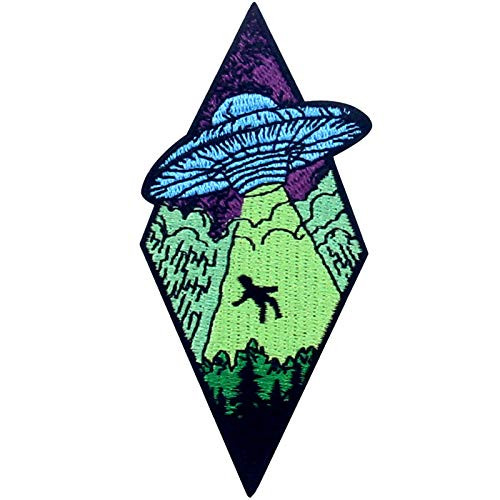 Beam Me Up X-File UFO Alien Patch Embroidered Applique Iron On Sew On Emblem Beam Me Up X-File UFO Alien Patch Embroidered Applique Iron On Sew On Emblem
