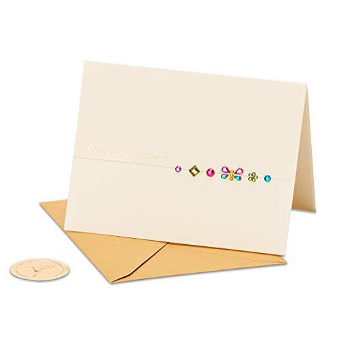 Papyrus Thank You Card Butterfly Gems 1 EA 4203212