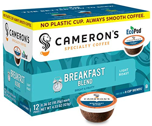 Camerons Coffee Single Serve Pods Breakfast Blend 12 Count Pack of 1