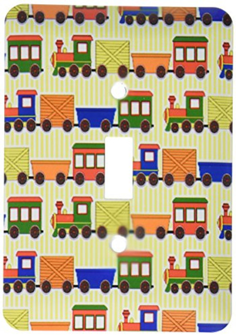 3dRose lsp_25427_1 Cute Train Print Primary Colors Yellow Stripe Background Toggle Switch Multi 3dRose lsp_25427_1 Cute Train Print Primary Colors Yellow Stripe Background Toggle Switch Multi