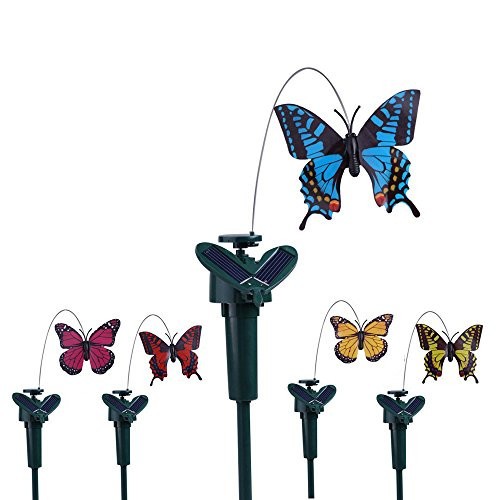 Vanki Solar Yard Stake Fluttering Butterfly Solar or Battery Powered 1pcs