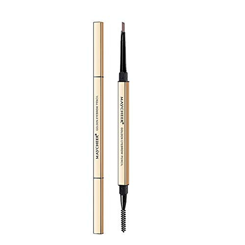 Small Gold Bar Double-headed Eyebrow Pencil Ultra-fine Long Lasting Waterproof And Sweat-proof Natural Eyebrow Pencil Eye Makeup Light brown
