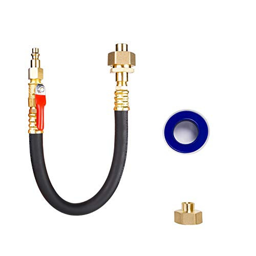 RV Winterizing Kit Sprinkler Blowout Adapter with Shut Off Valve Air Compressor Kit Quick Connect Blow Out Fitting Plug Adapter for Winterize Sprinkler Systems Winterizing RVCamper Boat Motorhome