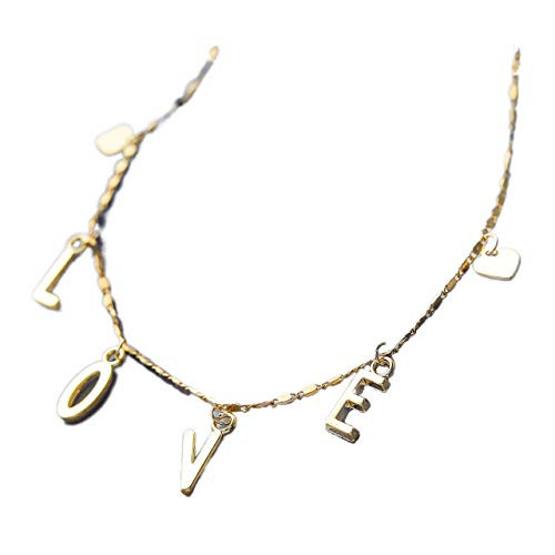 Simsly Boho Letter Pendant Necklace Gold Short Necklaces Chain Jewelry for women and Girls Simsly Boho Letter Pendant Necklace Gold Short Necklaces Chain Jewelry for women and Girls