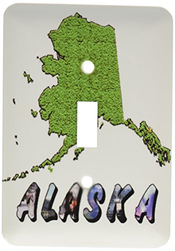 3dRose lsp-47308-1 State Map Of Alaska Single Toggle Switch