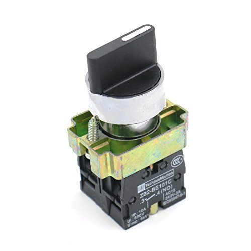 Baomain Select Switch ZB2-BE101C 22mm Latching 2 NO Three 3-Position Rotary Selector