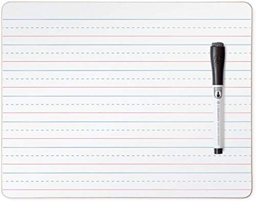 U Brands Dry Erase Lap Board Double Sided 9 x 12 Inches Ruled and Plain Dry Erase Marker Included 484U06-24 White U Brands Dry Erase Lap Board Double Sided 9 x 12 Inches Ruled and Plain Dry Erase Marker Included 484U06-24 White