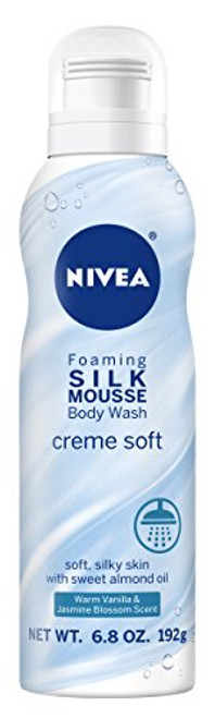 Nivea Creme Soft Foaming Silk Mousse Body Wash Vanilla and Jasmine Blossom 6_8 Ounce Nivea Creme Soft Foaming Silk Mousse Body Wash Vanilla and Jasmine Blossom 6_8 Ounce