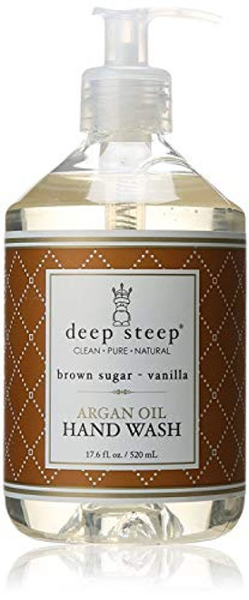 Deep Steep Argan Oil Liquid Hand Wash Brown Sugar Vanilla 17_6 Fluid Ounce Deep Steep Argan Oil Liquid Hand Wash Brown Sugar Vanilla 17_6 Fluid Ounce