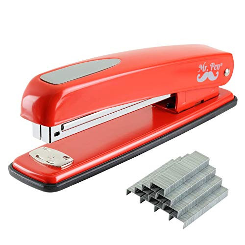 Mr_ Pen- Stapler with Staples Red Stapler 1000 Staples Staplers for Desk Staplers Office Office Stapler Desk Stapler Metal Stapler Standard Stapler Stapler and Staple Stapler Office Supplies
