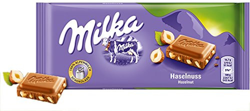 Milka Hazelnut Chocolate Bar Candy Original German Chocolate 100g3_52oz Milka Hazelnut Chocolate Bar Candy Original German Chocolate 100g3_52oz