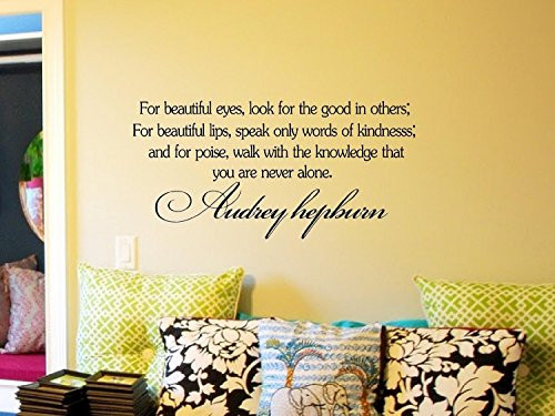 Decalgeek Audrey Hepburn Inspirational Quotes Vinyl Wall Art Decal Sticker
