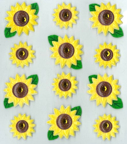 Jolees Boutique Cabochons Dimensional Stickers Sunflowers