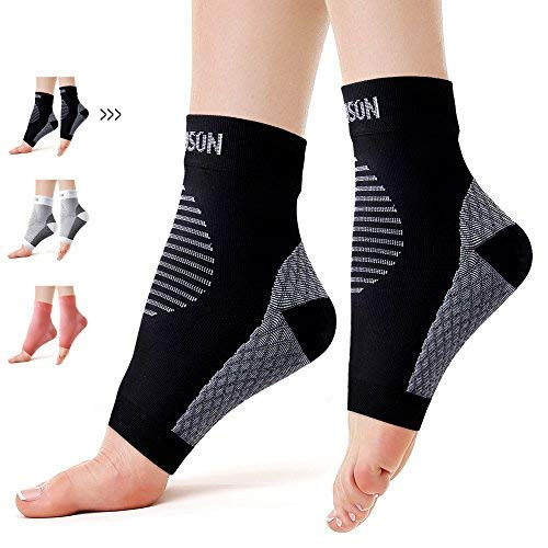 Plantar Fasciitis Sock with Arch Support Compression Foot Sleeve for Men  and  Women Ankle Brace Plantar Fasciitis Compression Sleeves for Aching Feet  and  Heel Pain Relief Black XX-Large