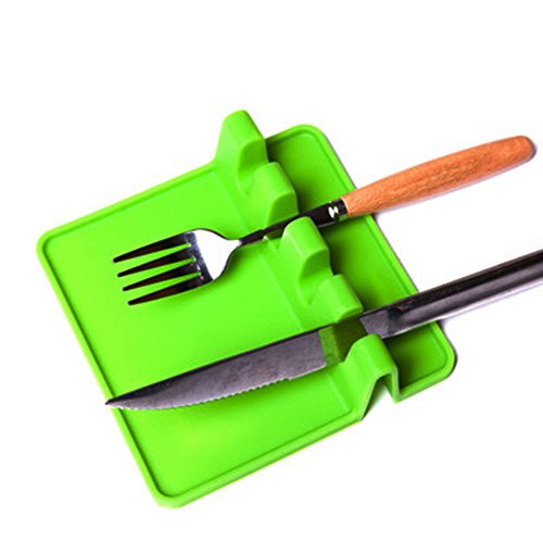 Spoon Rest,Yummy Sam Silicone Kitchen Utensil Rest Ladle Spoon Holder Utensils Holders for Kitchen Counter or Stove Top, Drip Catcher for Resting Cooking Spoons or Utensils
