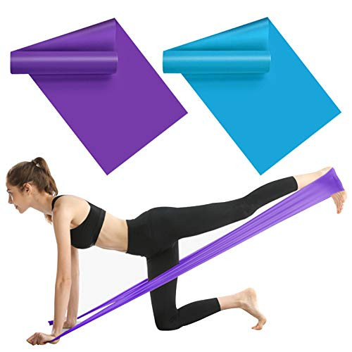 Vonloge Exercise Bands Set Professional Latex Resistance Bands Stretch Bands for Physical Therapy Yoga Pilates Rehab at-Home or The Gym Workouts Strength Training