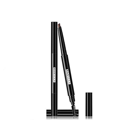 Double-head waterproof eyebrow pencil eyebrow pencil automatic rotating triangle eyebrow pencil eyebrow makeup pencil 01 light brown