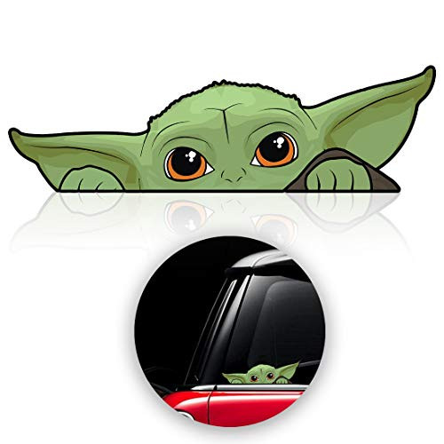 Baby Yoda Decals Stickers for Car Window Laptop Luggage Skateboard Bike Mandalorian Stickers Decal Window Accessories 3 Pack