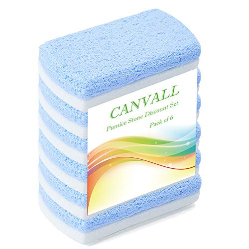 Double Sided Pumice Stone for Feet 6 PCS Callus Remover and Foot scrubber  and  Pedicure Exfoliator Tool Exfoliates Feet and Smooths Skin