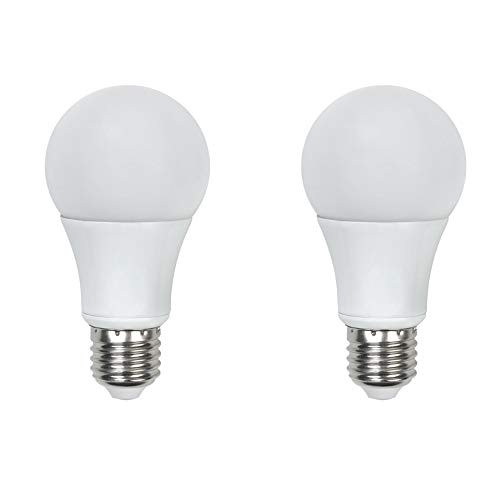 Asencia AN-03409 60 Watt Equivalent Dimmable A19 Standard LED Light Bulb 2-Pack Soft White 2700K