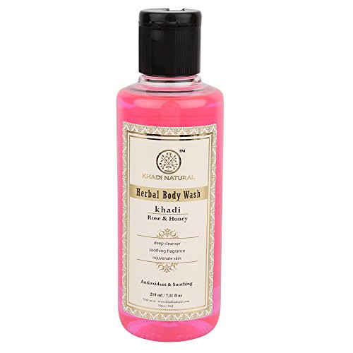 Khadi Natural Herbal Rose and Honey Body Wash SLS and Paraben Free 210 ml Khadi Natural Herbal Rose and Honey Body Wash SLS and Paraben Free 210 ml