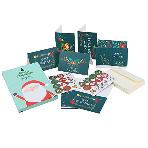 24 Pack Christmas Greeting CardHoliday Greeting Cards with 6 Attractive Christmas Designs 24 Stickers and 24 Yellow Envelopes Included 6x 4 Inches Santa Claus 24 Pack Christmas Greeting CardHoliday Greeting Cards with 6 Attractive Christmas Designs 24 Stickers and 24 Yellow Envelopes Included 6x 4 Inches Santa Claus
