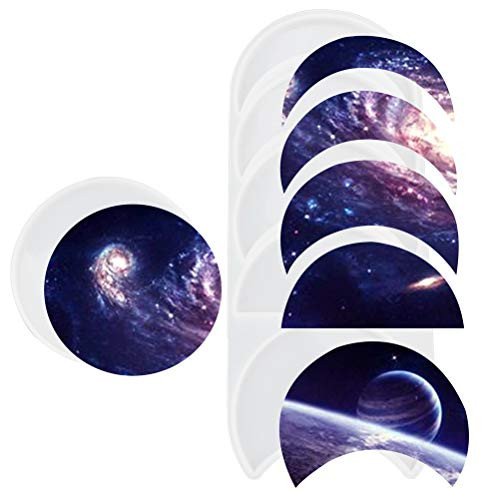 Pimoys Moon Phase Resin Molds Crescent Silicone MoldsFull Moon Epoxy MoldsYoung Moon Silicone MoldsQuarter Moon Moulds for DIY Crafts Casting Molds