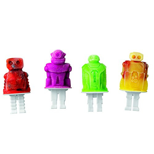 Tovolo Robot Pop Flexible Silicone Molds, Dishwasher Safe, Set of 4 Tovolo Robot Pop Flexible Silicone Molds, Dishwasher Safe, Set of 4
