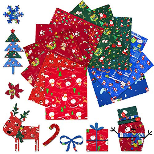 12 Pieces 16 x 20 Inch Christmas Cotton Fabric Bundle Squares Precut Fabric Quilting Fat Quarters Squares Christmas Tree Quarter Bundle Precut Santa Claus Fabric Scraps for Christmas DIY Sewing 12 Pieces 16 x 20 Inch Christmas Cotton Fabric Bundle Squares Precut Fabric Quilting Fat Quarters Squares Christmas Tree Quarter Bundle Precut Santa Claus Fabric Scraps for Christmas DIY Sewing