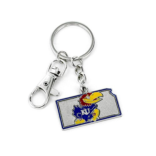 NCAA Kansas Jayhawks Heavyweight Home State Design Keychain 5