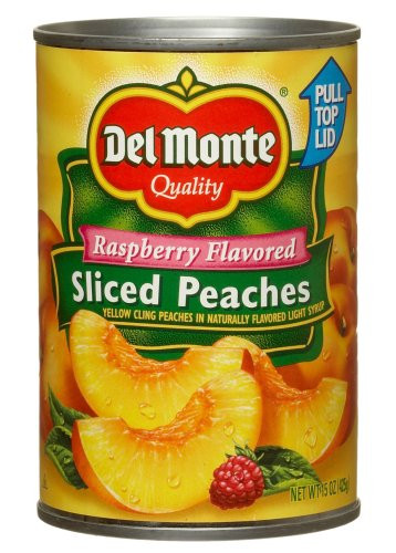 Del Monte Raspberry Flavored Sliced Peaches 15 oz