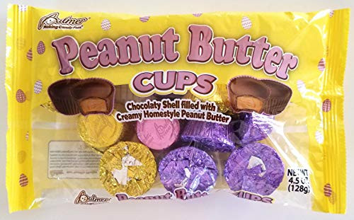 Palmer 1 Bag Chocolate  and  Homestyle Peanut Butter Cups Easter Candy - Net Wt_ 4_5 oz  128 g